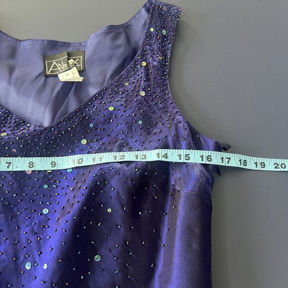 ALEX EVENINGS Shimmer Beaded Whimsigoth Fairycore  Formal Gown Dress 12 - Picture 5 of 7